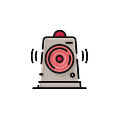 Siren Alarm Vector Icon in Lineal Color – Red Flashing Light on Neutral Background

Emergency Siren Light Icon – Lineal Color Style, Red Alarm on Plain Backdrop

Red Flashing Alarm Siren Vector – Colo