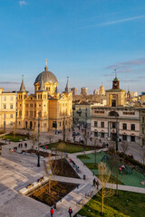 The city of Łódź - view of Freedom Square. Lodz, Poland.	