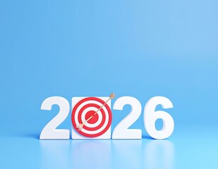 2026 New Year Goals Target Achievement, Arrow, Success, Aim