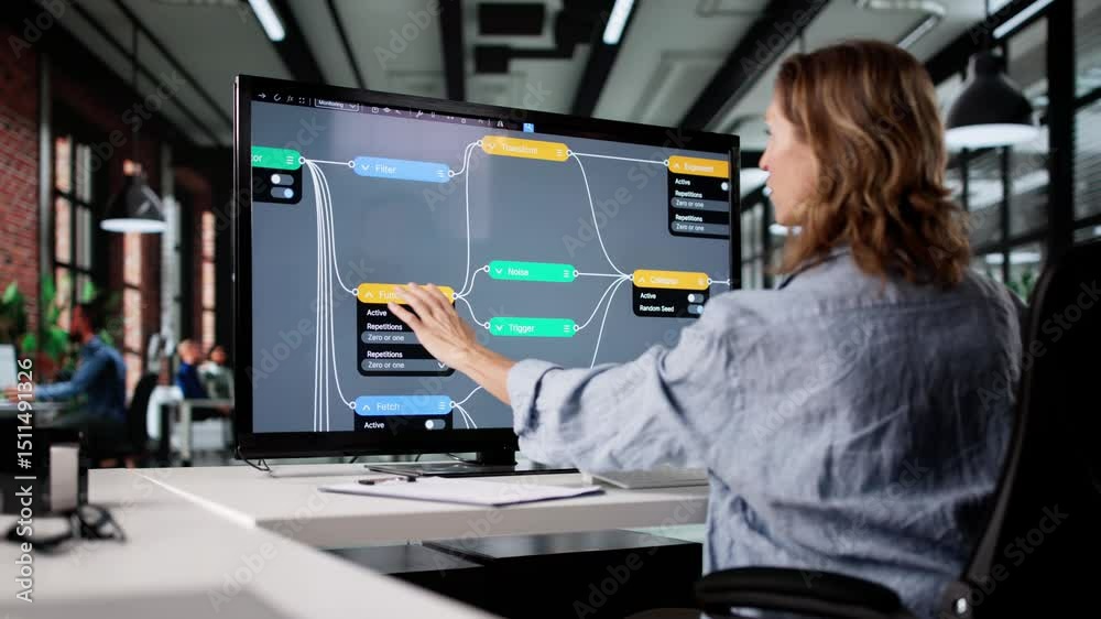 Poster Engineers Using Node Editor For AI Research