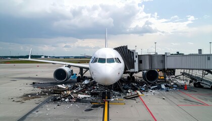Tragic Airport Scene Highlighting Global Connectivity Disruption