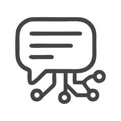 AI Chatbot Neural Network Vector Icon