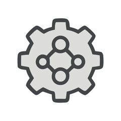 Networked Gear: Interconnected System Icon