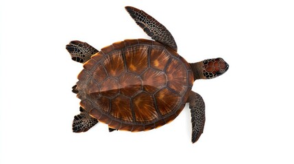 Magnificent Aerial View of a Sea Turtle