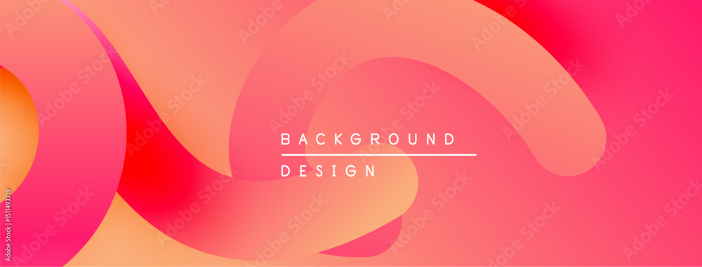 Aufkleber abstract fluid shapes, warm color palette. gradient background creates modern design. minimalist aes