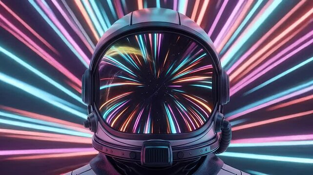 Futuristic astronaut helmet visor