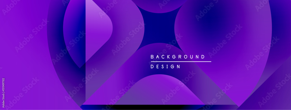Aufkleber Abstract purple background. Overlapping shapes create dynamic visual effect. Modern design elements present sleek aesthetic.