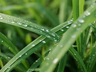 Naklejka premium grass and morning dew