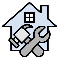 Home Renovation outline color icon