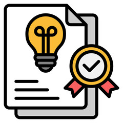 Project Approval outline color icon