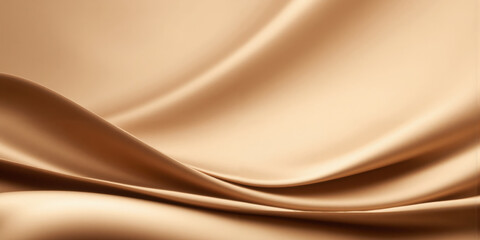 Obraz premium Minimalist Mocha Waves A gradient of mocha, cream, and soft brown, with abstract, wavy lines. The lighting is warm