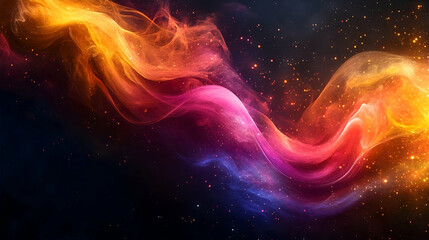 Fototapeta premium Abstract swirling, vibrant colors in a dynamic, smoky pattern