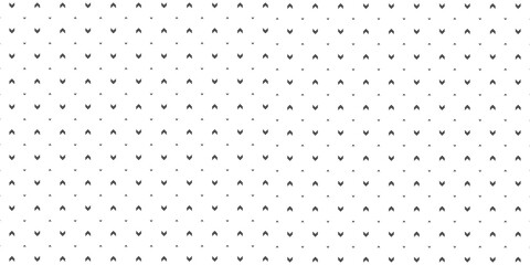 Seamless background pattern of evenly spaced white double arrow symbols of different sizes and opacity. Vector illustration on dark blue background with stars