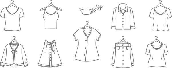 Women s Fashion Apparel Collection Shirts Tops Blouse and Skirt Designs