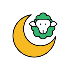 eid ul adha Icon vector stock illustration