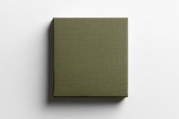 Olive-green box on white background