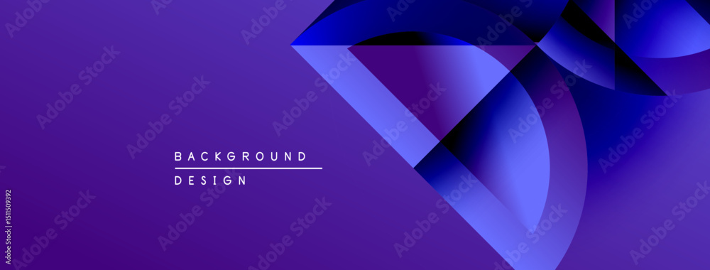 Aufkleber Abstract purple gradient design. Geometric shapes overlap creating dynamic visual effect. Modern background suitable for presentations.