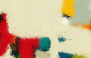 Abstract art brush strokes color blending template background, canvas texture applied.