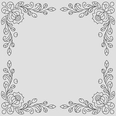 Decorative vintage frames and borders. Vector design. floral ornament.