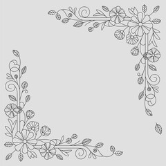 Decorative vintage frames and borders. Vector design. floral ornament.