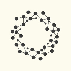 Molecular circuit with a circular shape, connection technology, and a digital network.