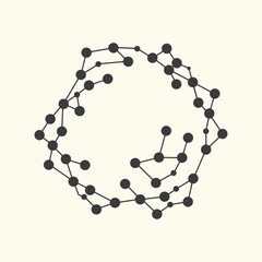 Molecular circuit with a circular shape, connection technology, and a digital network.