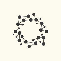 Molecular circuit with a circular shape, connection technology, and a digital network.