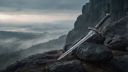 cross on the top of mountain