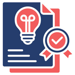 Project Approval solid color icon