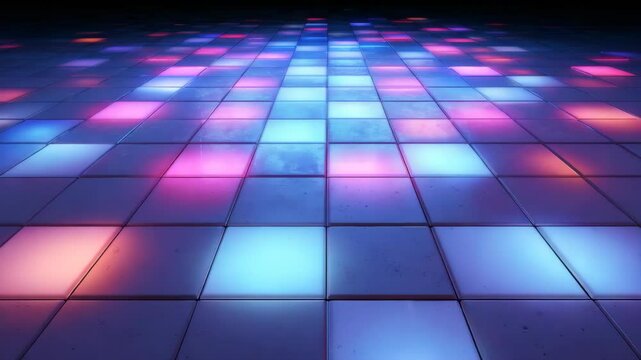 Colorful led floor lights abstract background