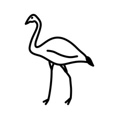 minimalist icon vector illustration of magpie goose in doodle artline style. high resolution with transparent background perfect for symbol, logo, design element, sticker,  or poster