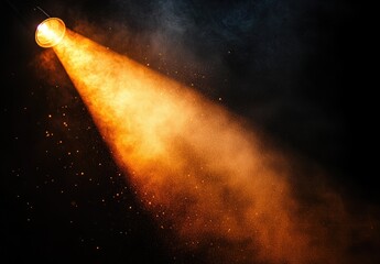 Stage spotlight illuminating smoke