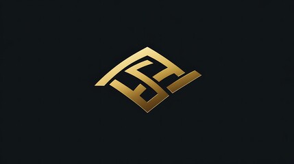 Obraz premium Gold monogrammed logo design