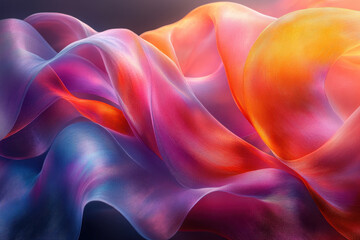 Obraz premium Large, wavy pattern in vibrant colors.