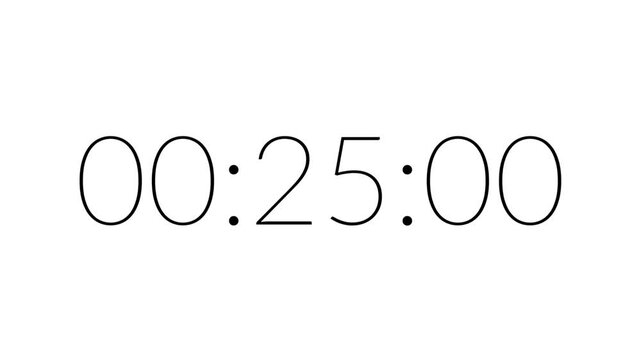 30 second countdown timer with clean white background and modern style suitable for focus, study, and educational