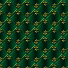 seamless pattern with gold ornament