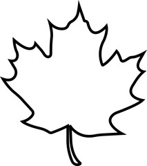 Fall leaves icon in line style. isolated on transparent background