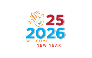 Farewell 2025, Welcome 2026 – A Joyful New Year Transition Design