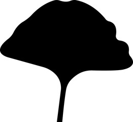 Fall leaves icon in flat style. isolated on transparent background