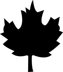 Fall leaves icon in flat style. isolated on transparent background