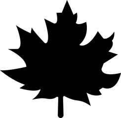 Fall leaves icon in flat style. isolated on transparent background