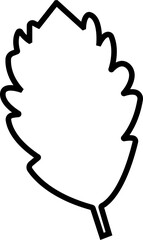 Fall leaves icon in line style. isolated on transparent background