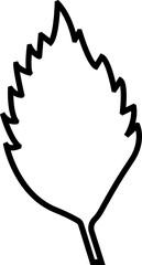 Fall leaves icon in line style. isolated on transparent background