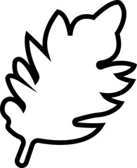 Fall leaves icon in line style. isolated on transparent background