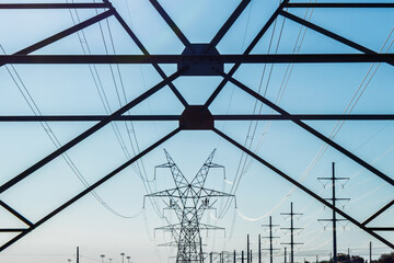 high voltage tower with that distinctive design