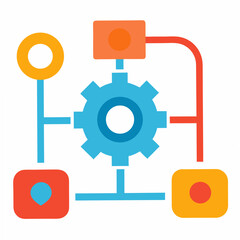 Workflow optimization icon on white background