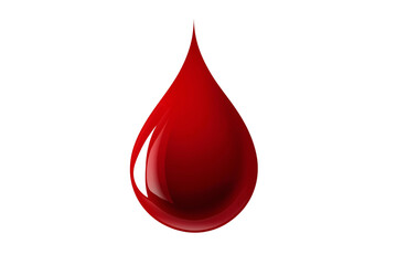 Obraz premium red blood drop - isolated on white background