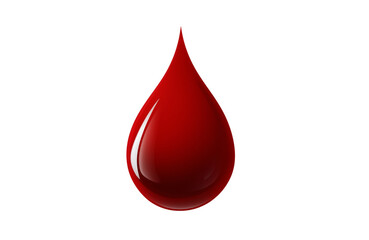 Obraz premium red blood drop - isolated on white background