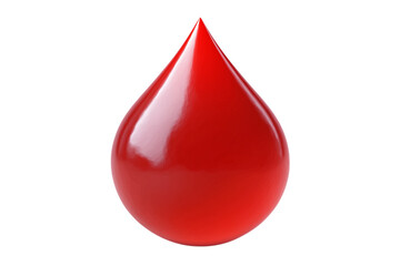 Obraz premium red blood drop - isolated on white background