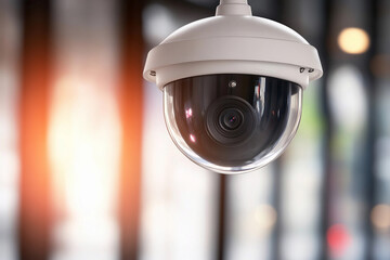 High-resolution surveillance camera in indoor setting Generative AI